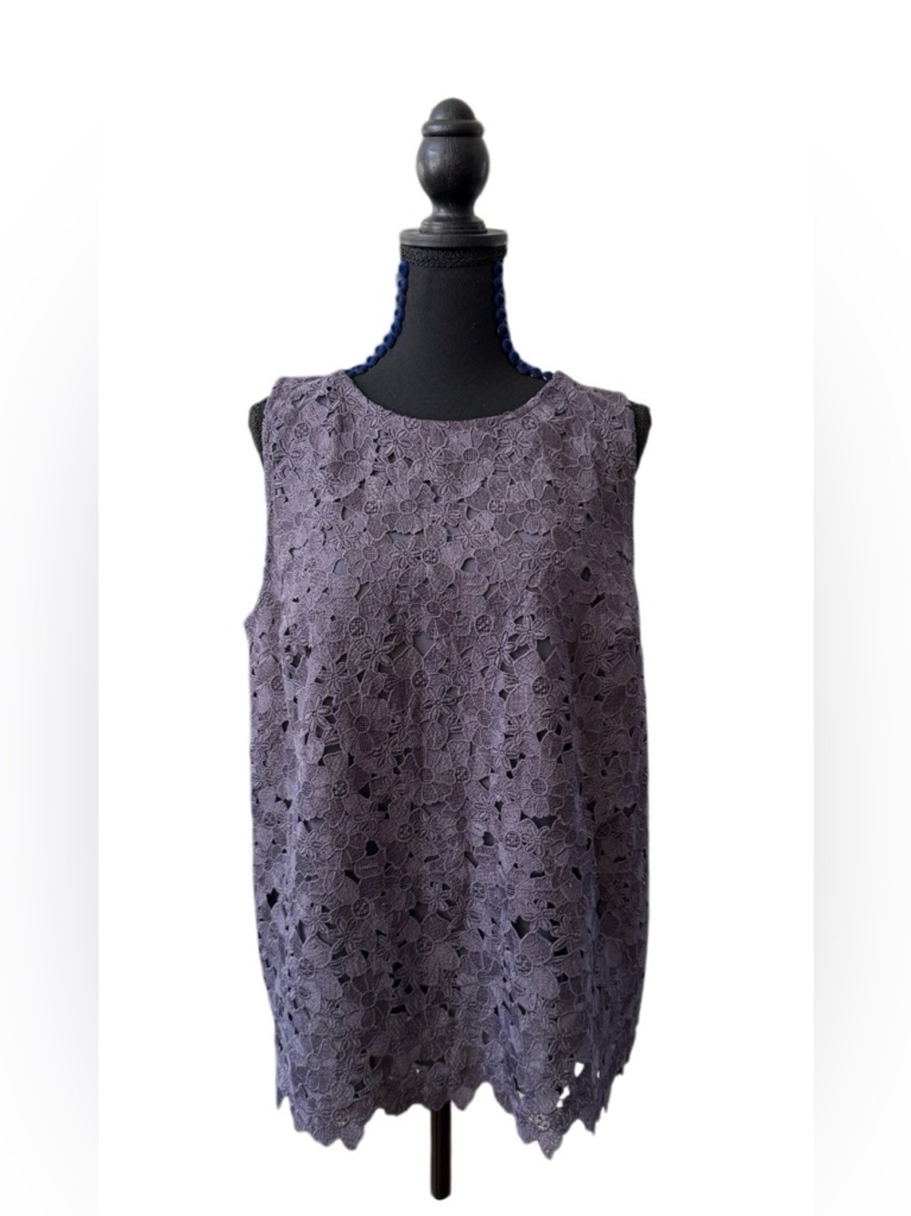 LOFT Purple Floral Lace Sleeveless Camisole